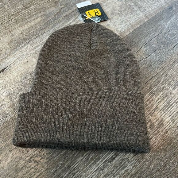 Caterpillar CAT Label Cuff Beanie- Brown - Picture 2 of 2